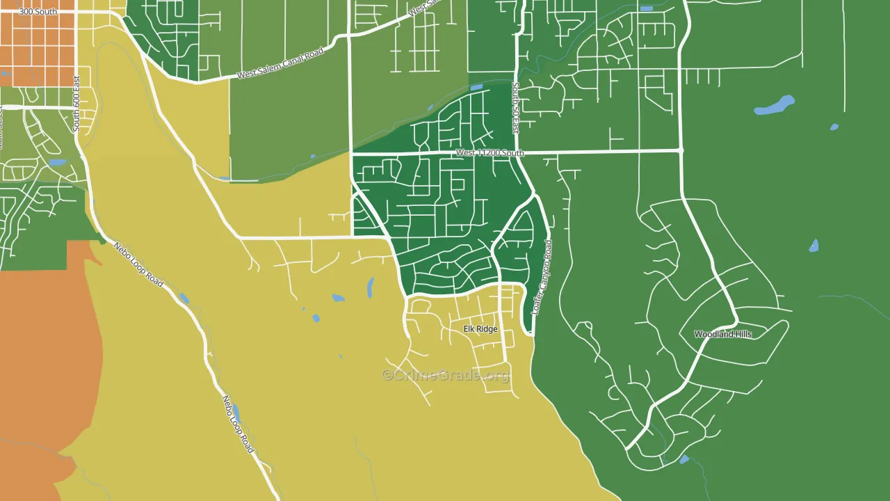 Elk Ridge, UT Map of Drug-Related Crime Rates
