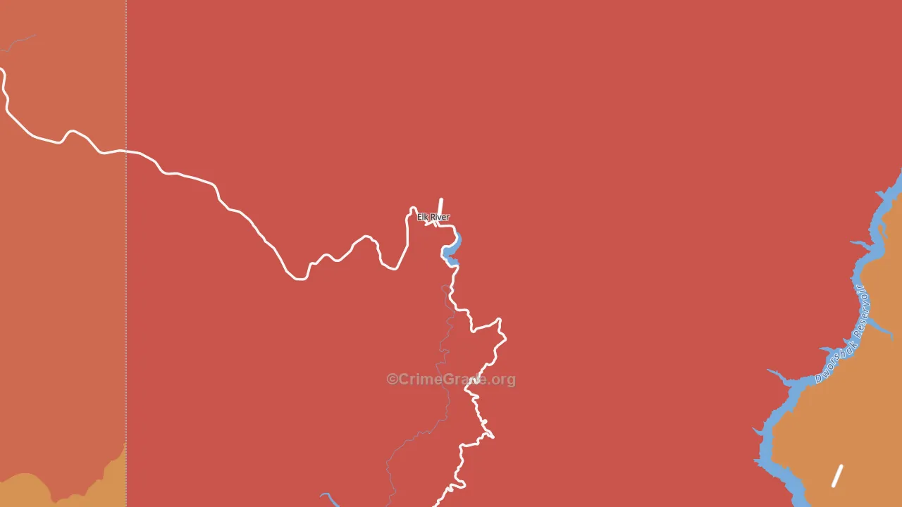 Elk River, ID Map of Drug-Related Crime Rates