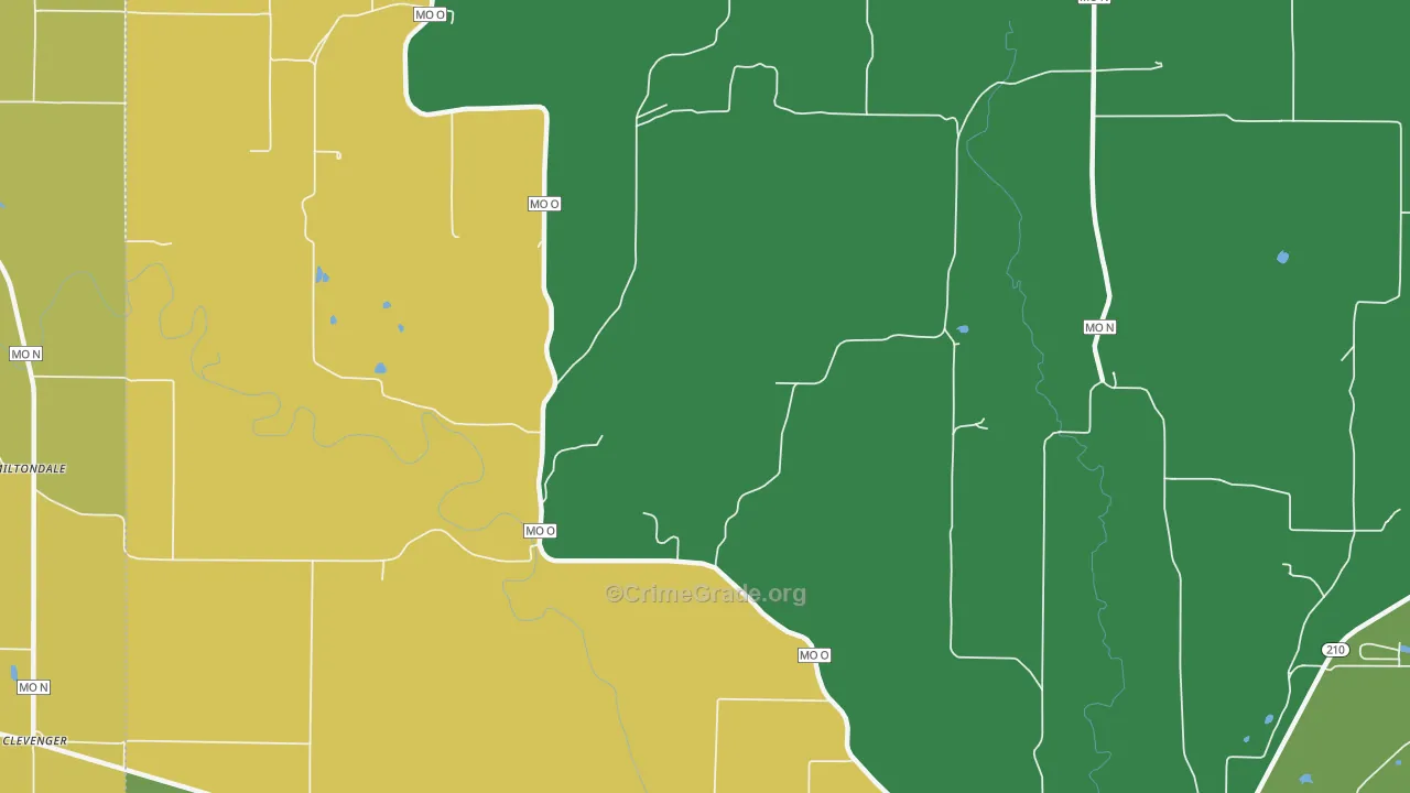 Elkhorn, MO Map of Drug-Related Crime Rates