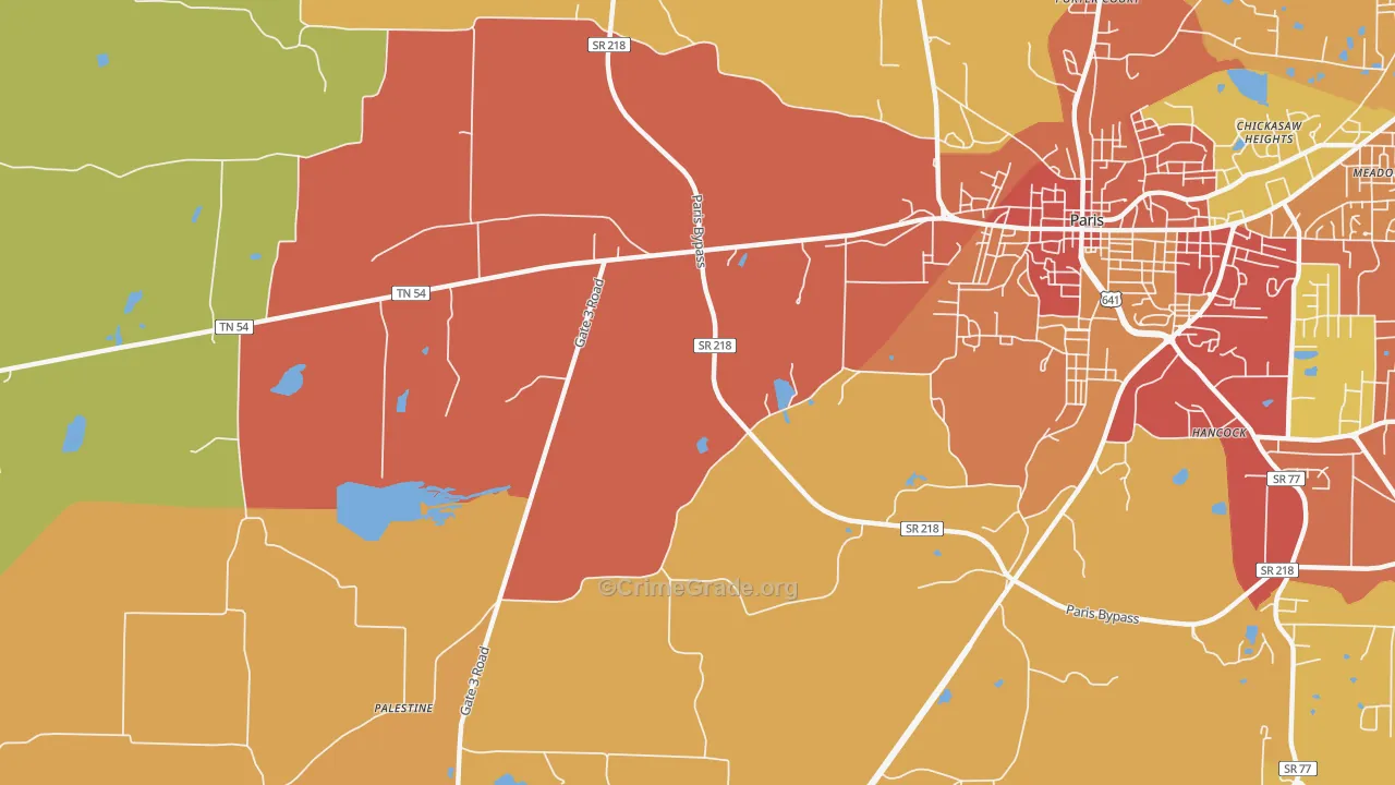 Elkhorn, TN Map of Drug-Related Crime Rates