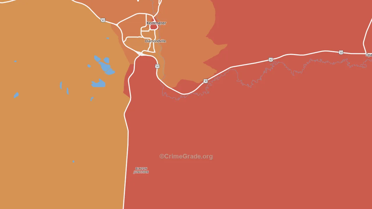 Elkol, WY Map of Drug-Related Crime Rates