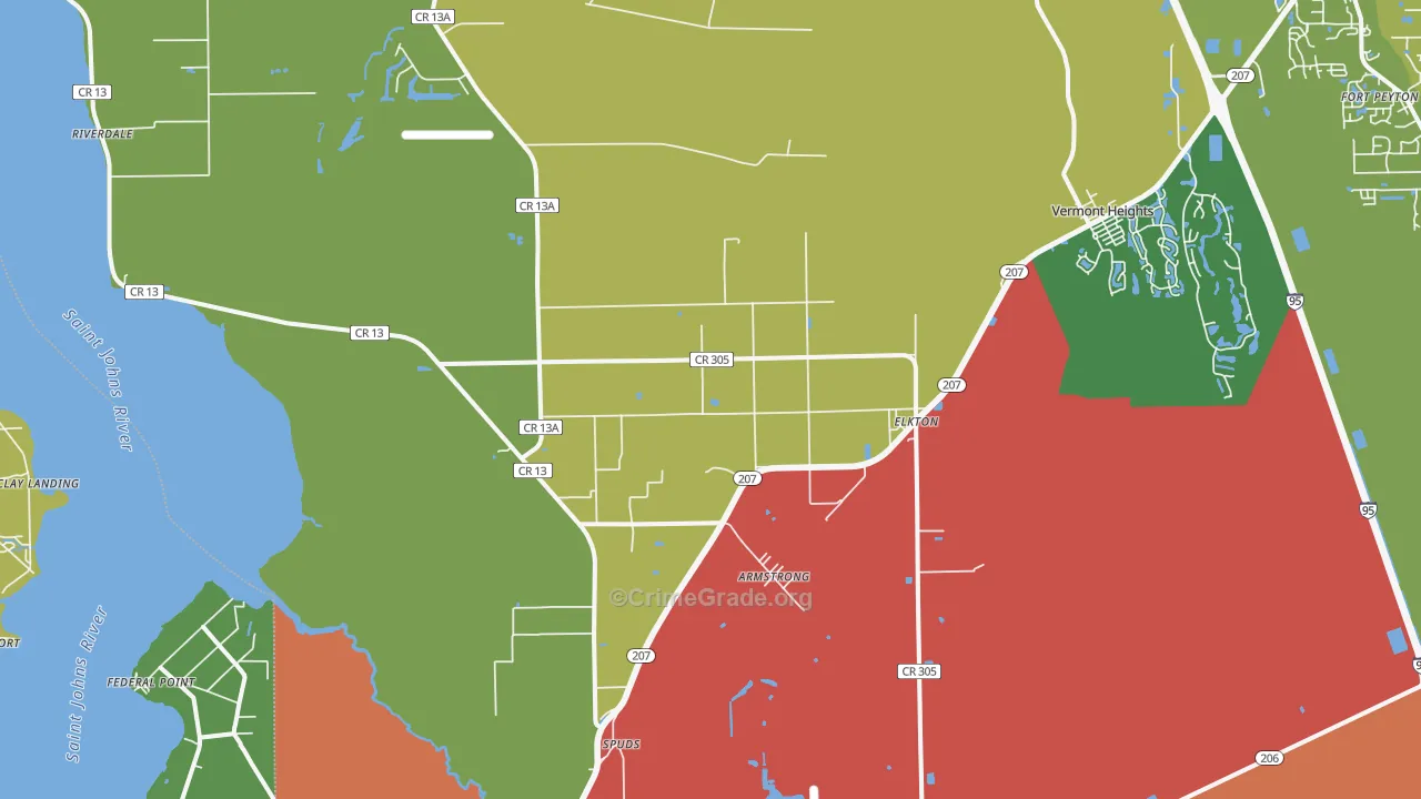 Elkton, FL Map of Drug-Related Crime Rates