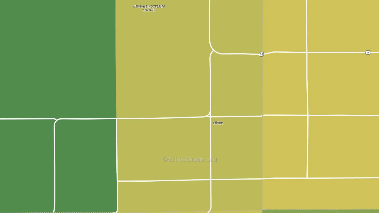 Elkton, SD Map of Drug-Related Crime Rates