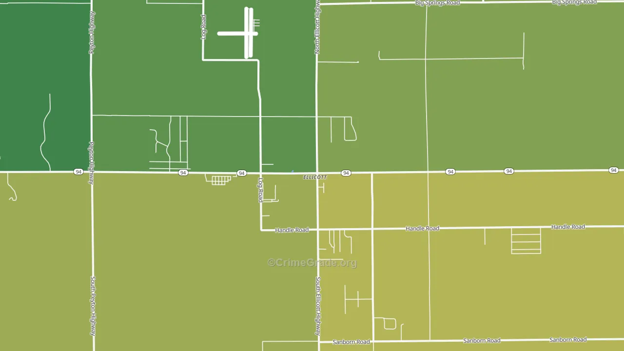 Ellicott, CO Map of Drug-Related Crime Rates