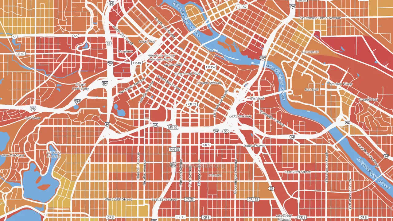 Elliot Park, Minneapolis, MN Map of Drug-Related Crime Rates