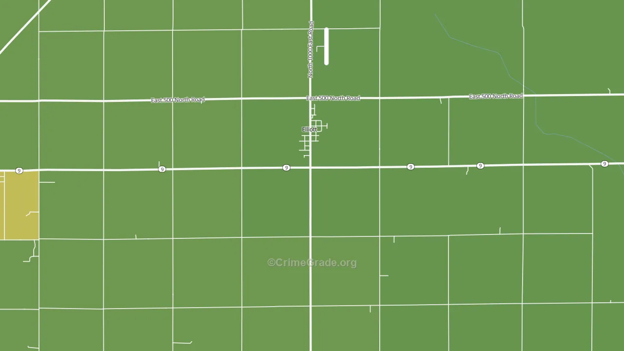 Elliott, IL Map of Drug-Related Crime Rates