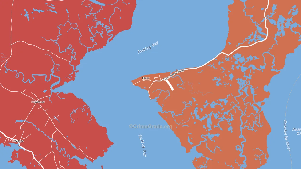 Elliott, MD Map of Drug-Related Crime Rates