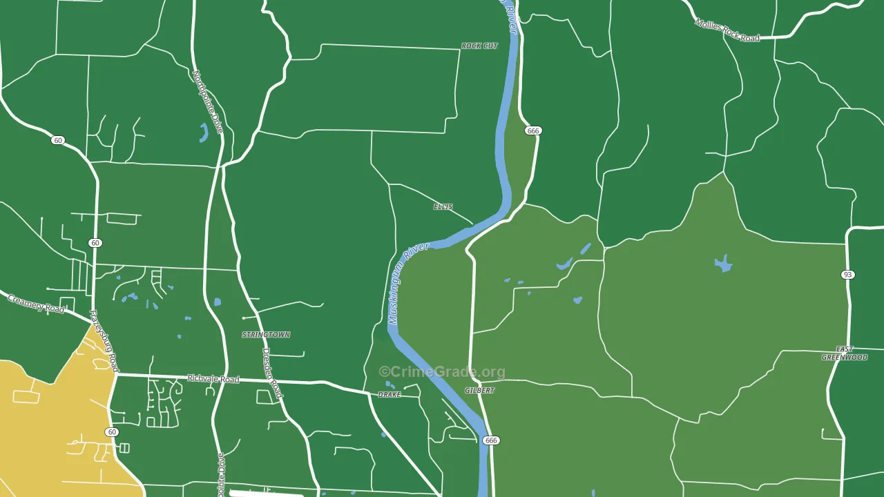 Ellis, OH Map of Drug-Related Crime Rates