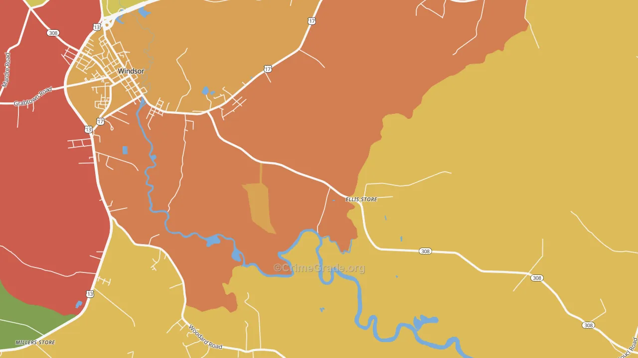 Ellis Store, NC Map of Drug-Related Crime Rates