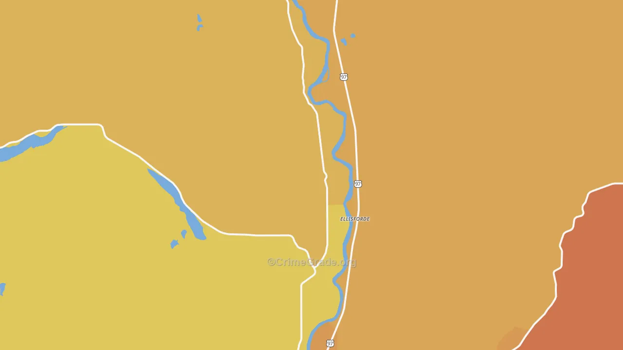 Ellisforde, WA Map of Drug-Related Crime Rates