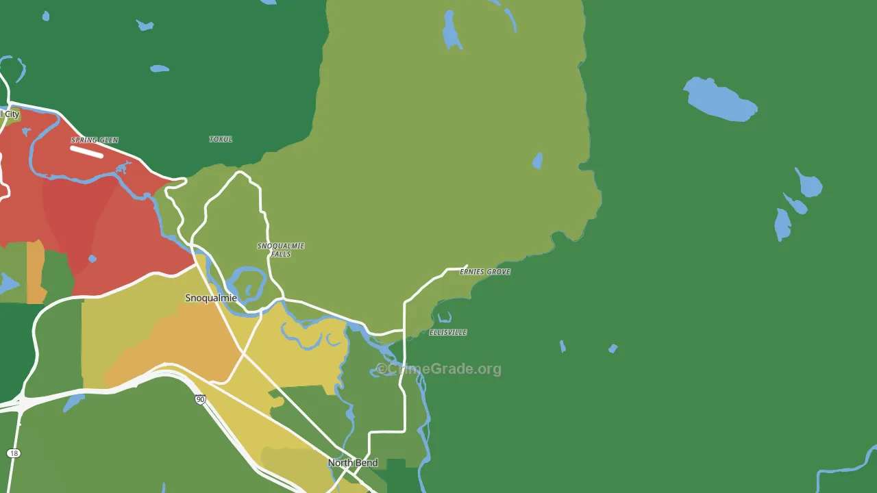 Ellisville, WA Map of Drug-Related Crime Rates