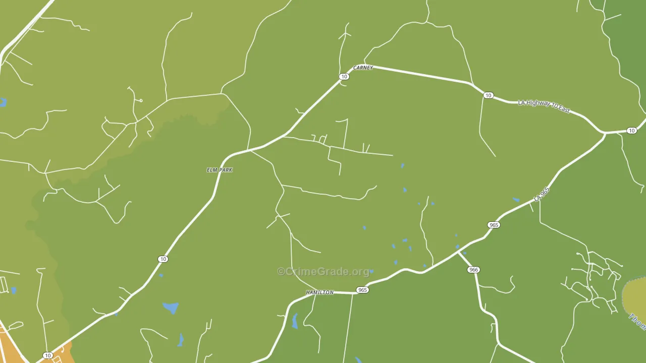 Elm Park, LA Map of Drug-Related Crime Rates