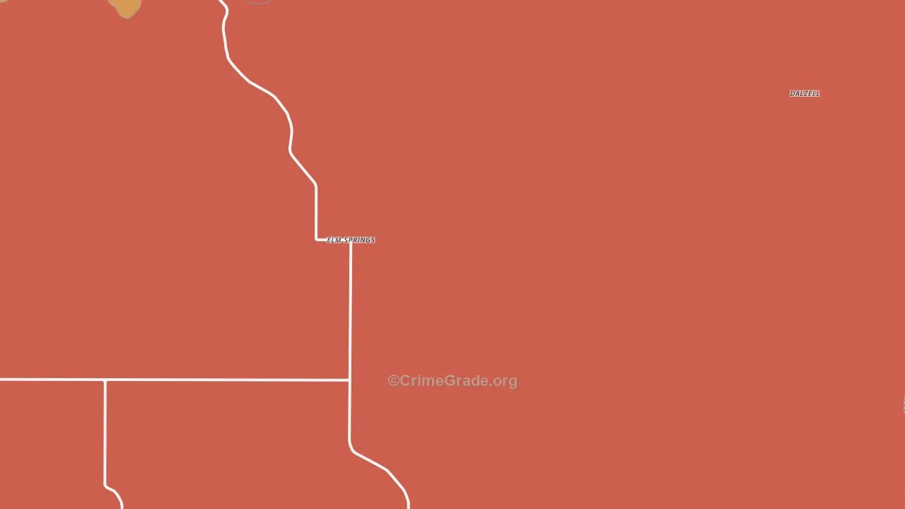 Elm Springs, SD Map of Drug-Related Crime Rates