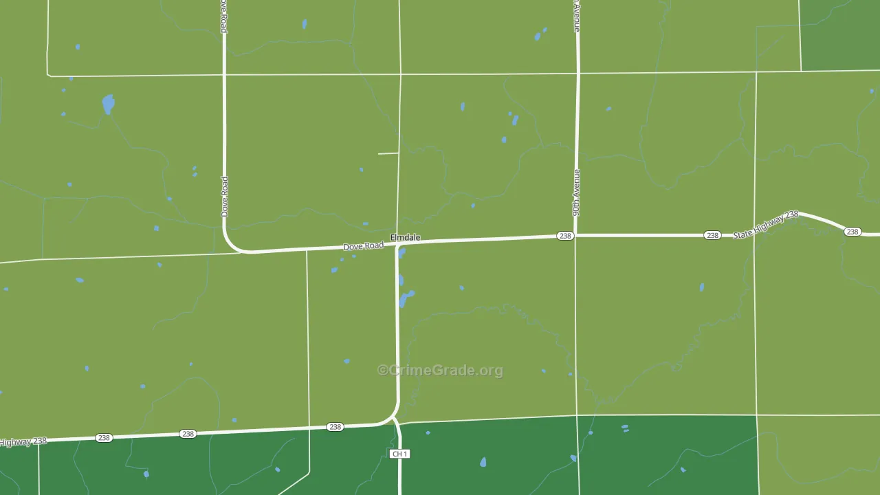 Elmdale, MN Map of Drug-Related Crime Rates