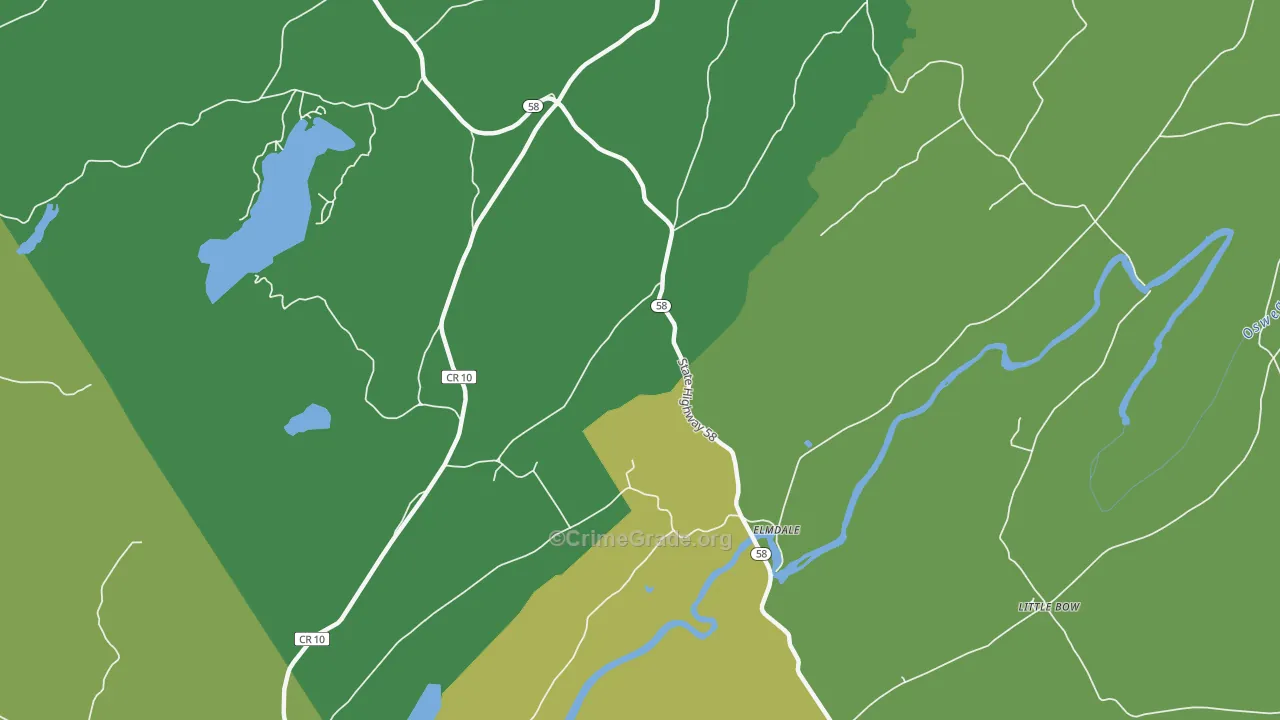 Elmdale, NY Map of Drug-Related Crime Rates