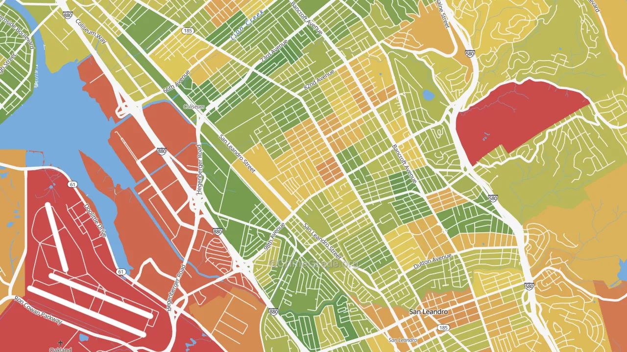 Elmhurst Park, Oakland, CA Map of Drug-Related Crime Rates