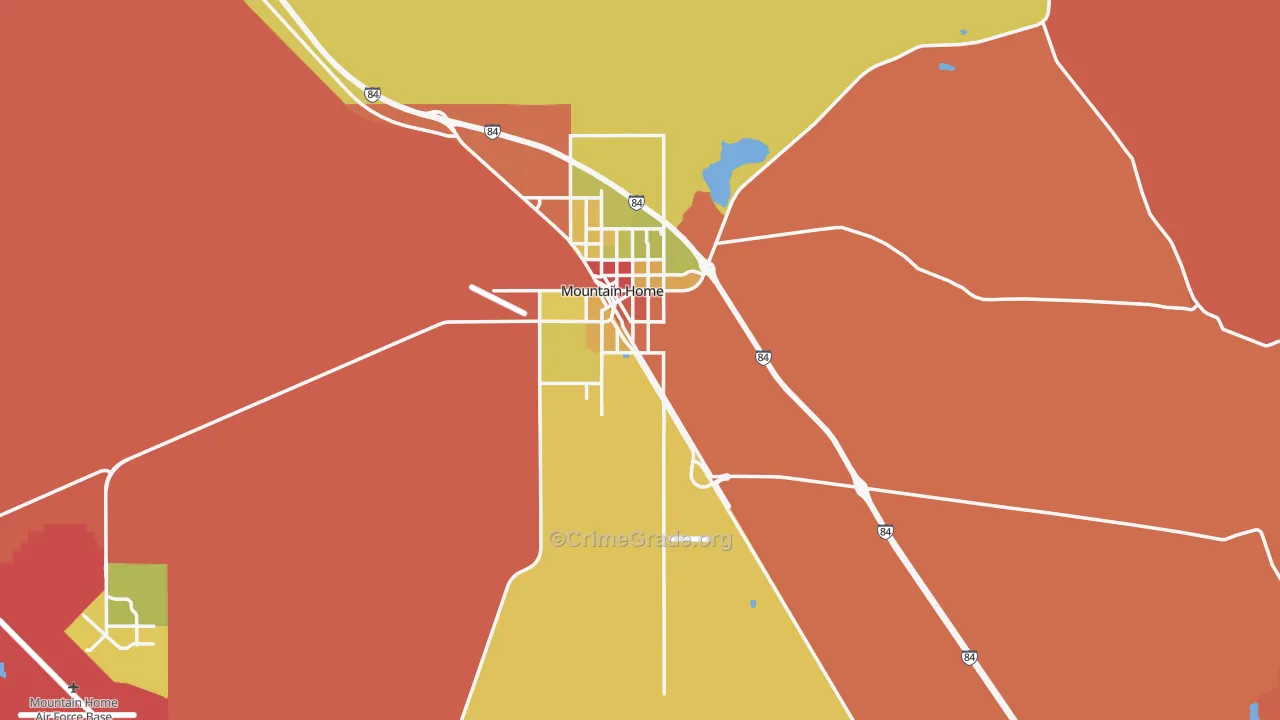 Elmore County, ID Map of Drug-Related Crime Rates