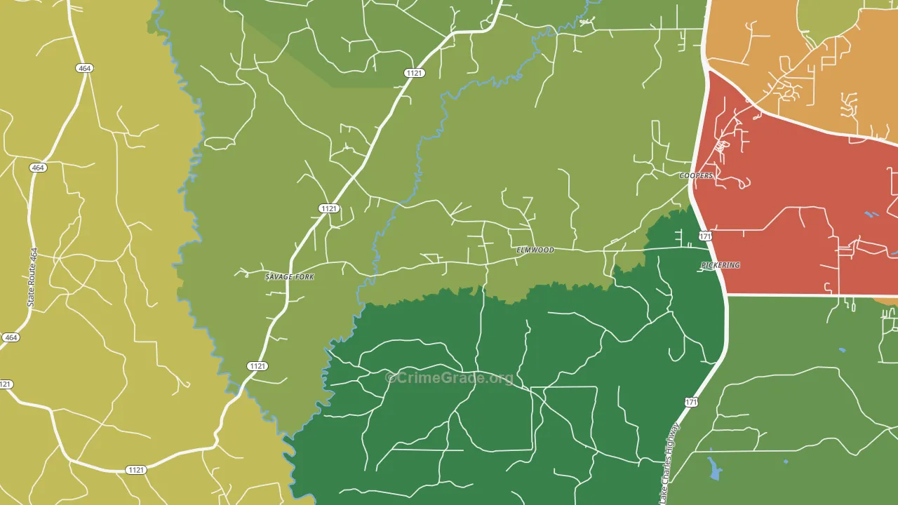 Elmwood, LA Map of Drug-Related Crime Rates