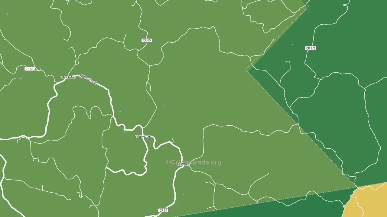 Elmwood, WV Map of Drug-Related Crime Rates