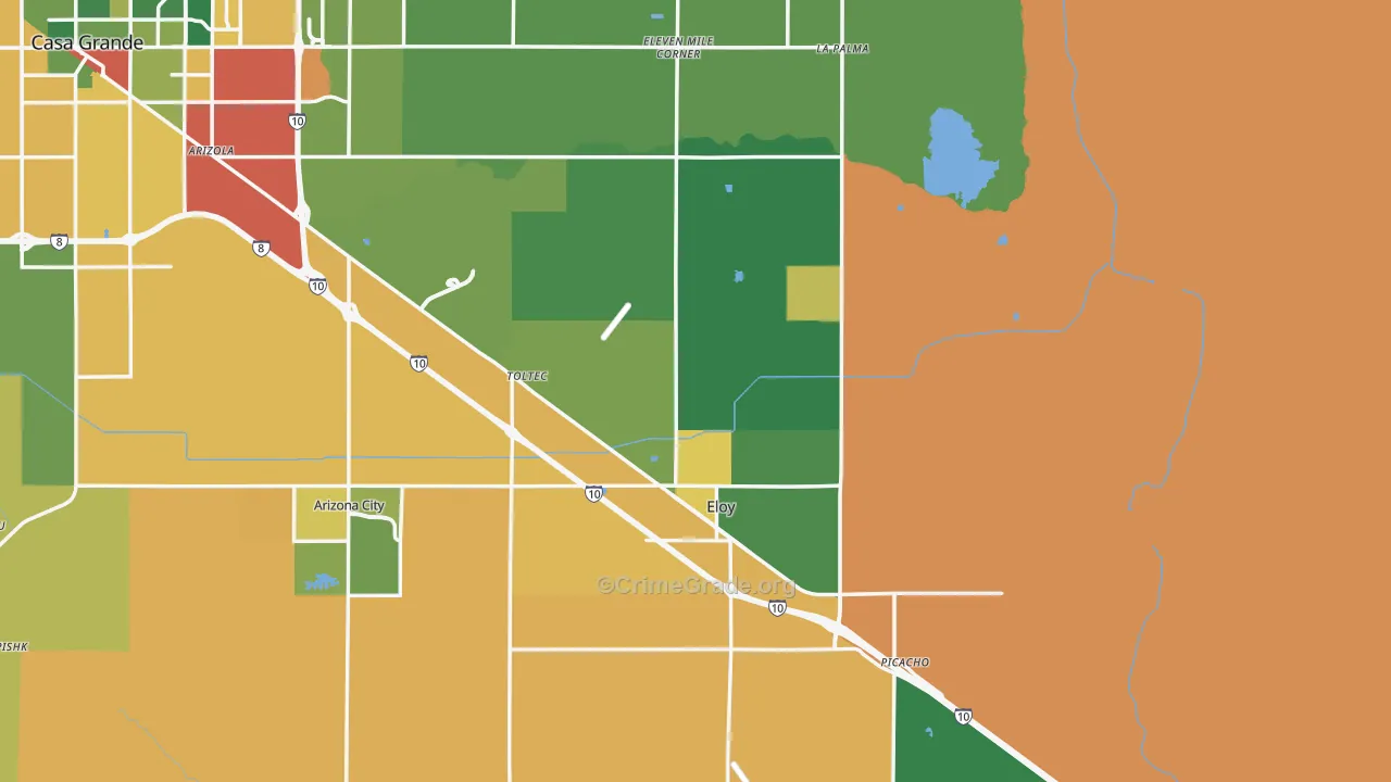 Eloy, AZ Map of Drug-Related Crime Rates