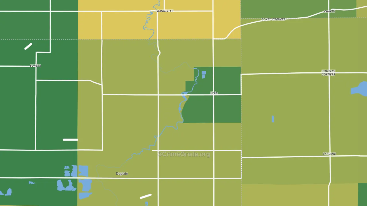 Elsie, MI Map of Drug-Related Crime Rates