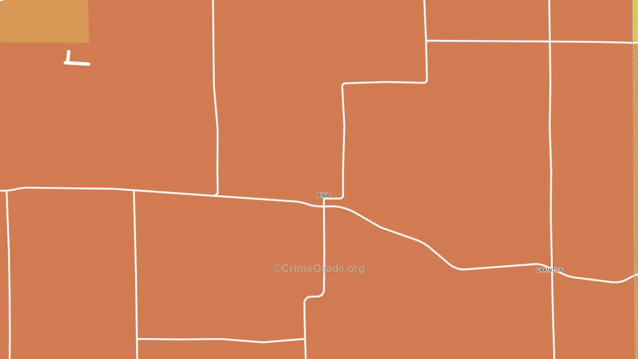 Elsie, NE Map of Drug-Related Crime Rates