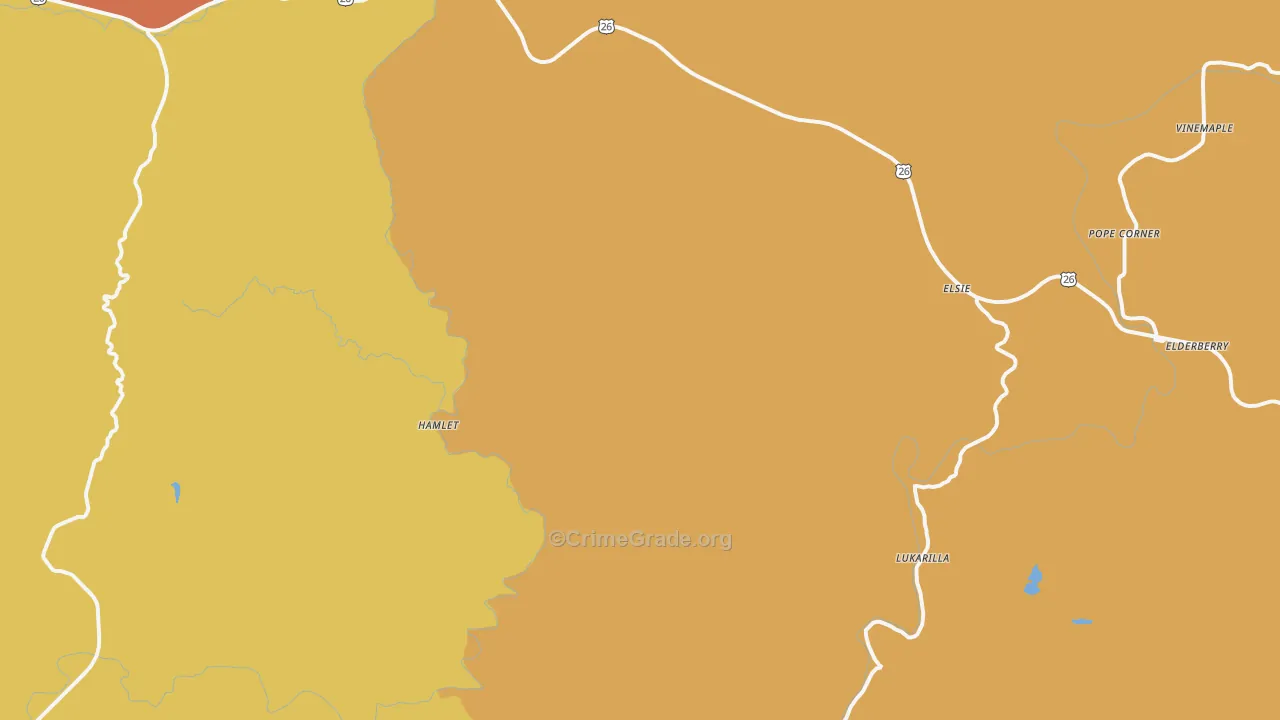 Elsie, OR Map of Drug-Related Crime Rates