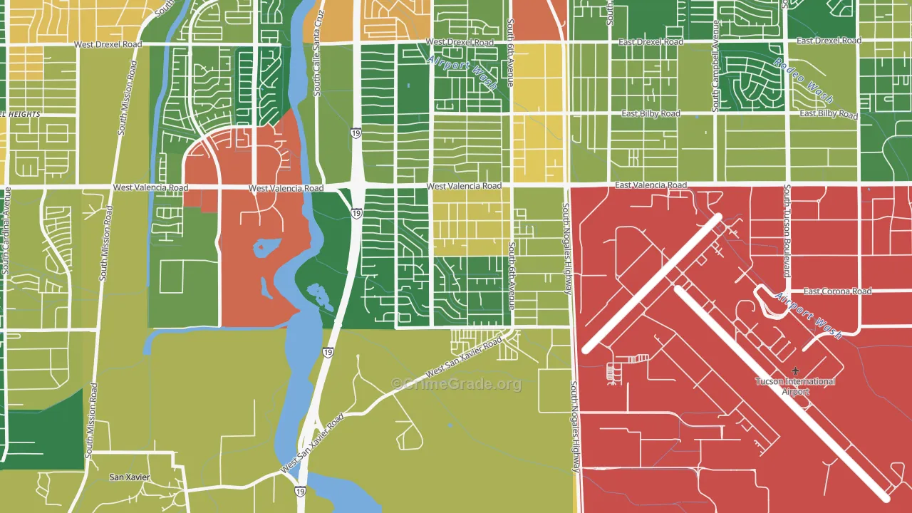 Elvira, Summit, AZ Map of Drug-Related Crime Rates