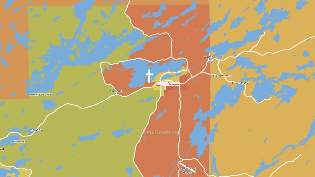 Ely, MN Map of Drug-Related Crime Rates