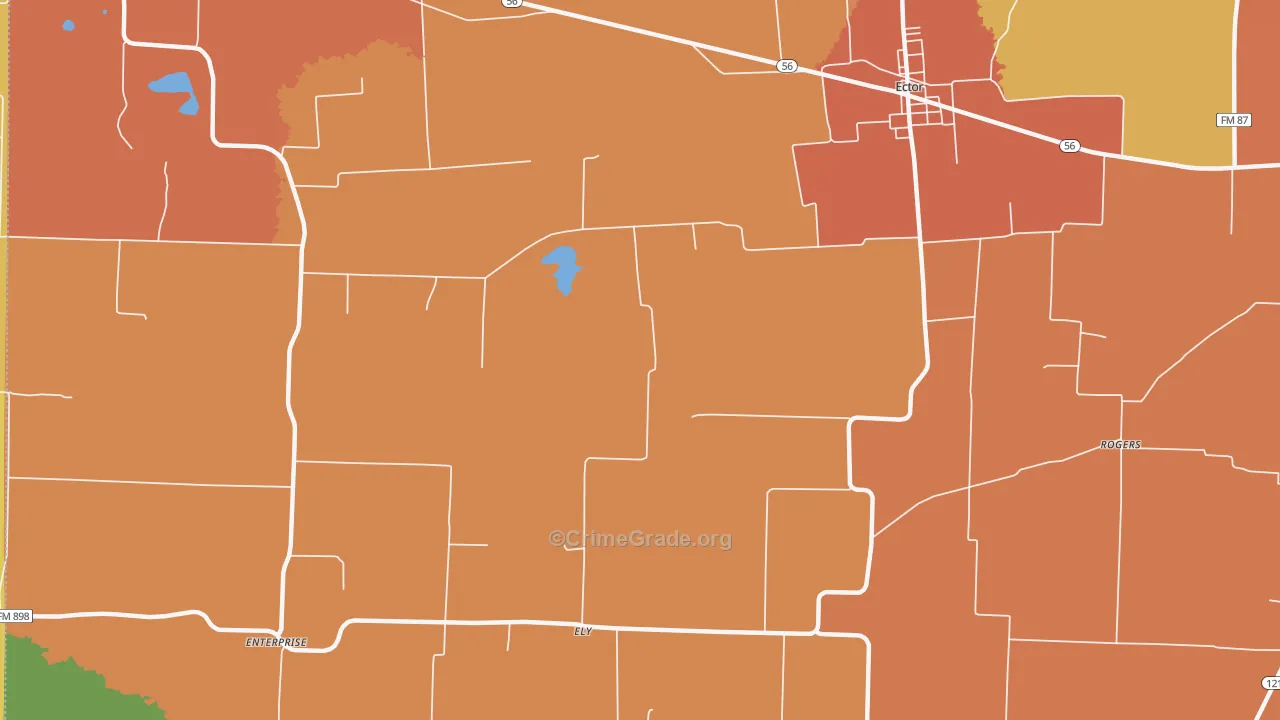 Ely, TX Map of Drug-Related Crime Rates