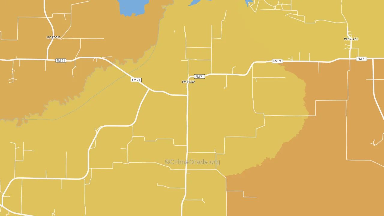 Emblem, TX Map of Drug-Related Crime Rates