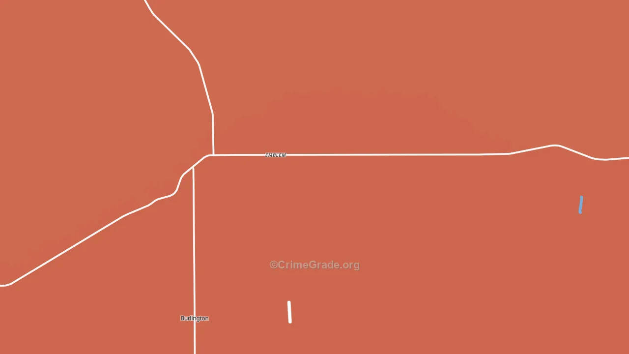 Emblem, WY Map of Drug-Related Crime Rates