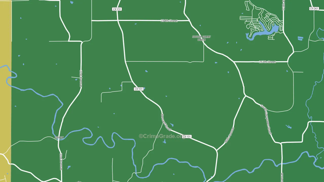 Emeline, IA Map of Drug-Related Crime Rates