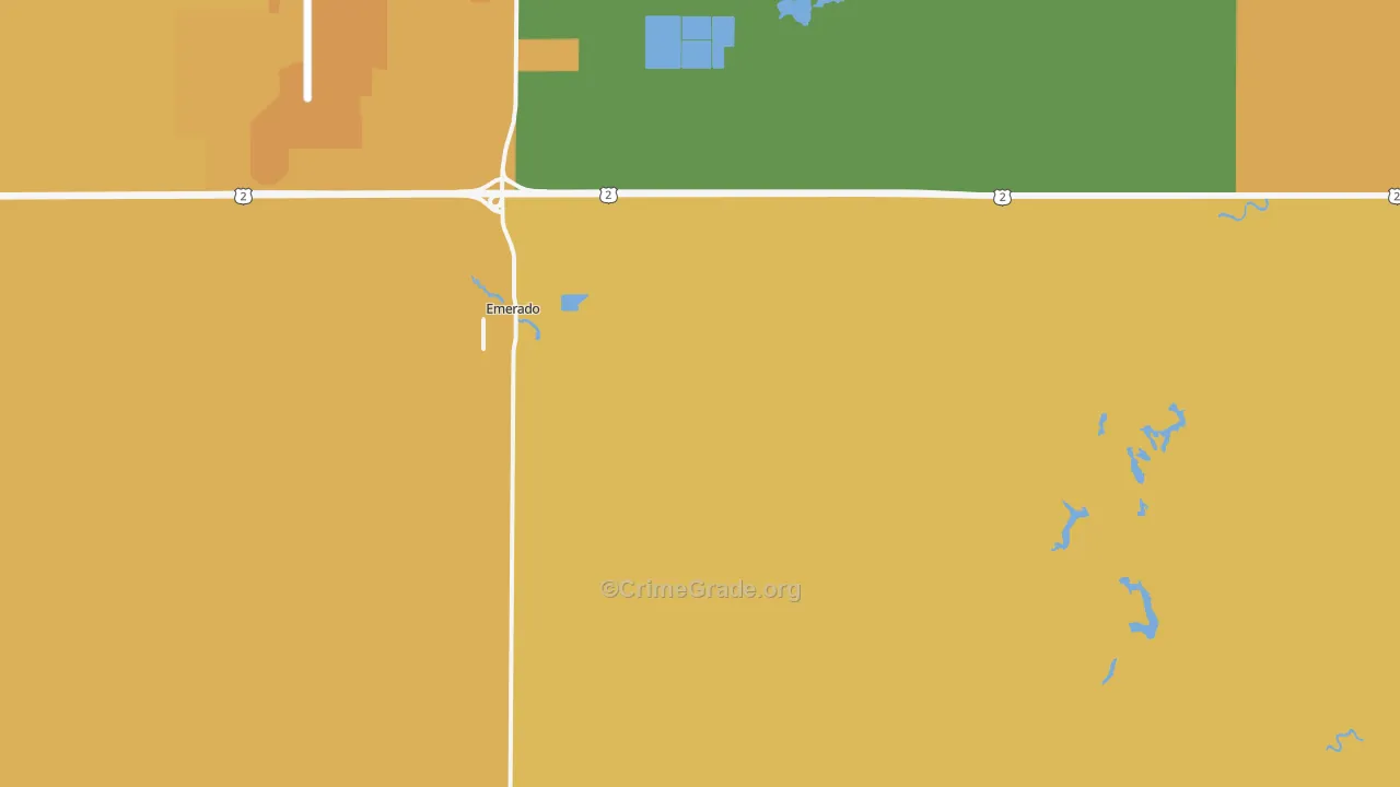 Emerado, ND Map of Drug-Related Crime Rates