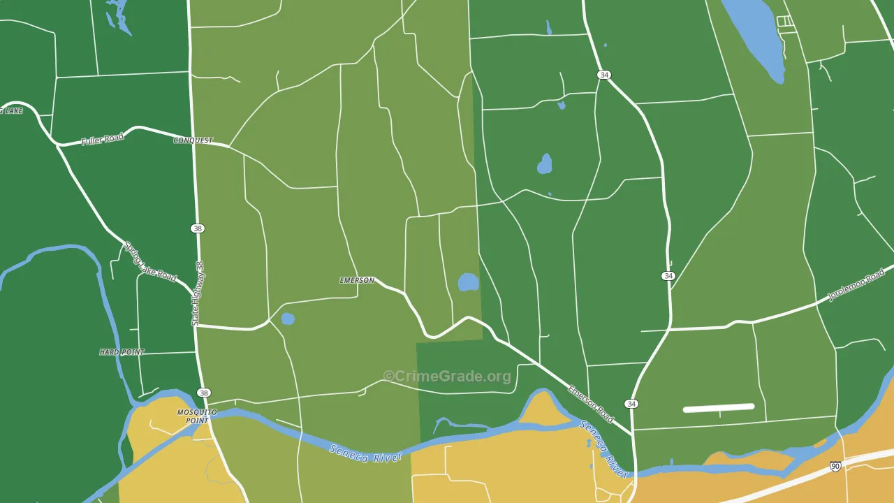 Emerson, NY Map of Drug-Related Crime Rates