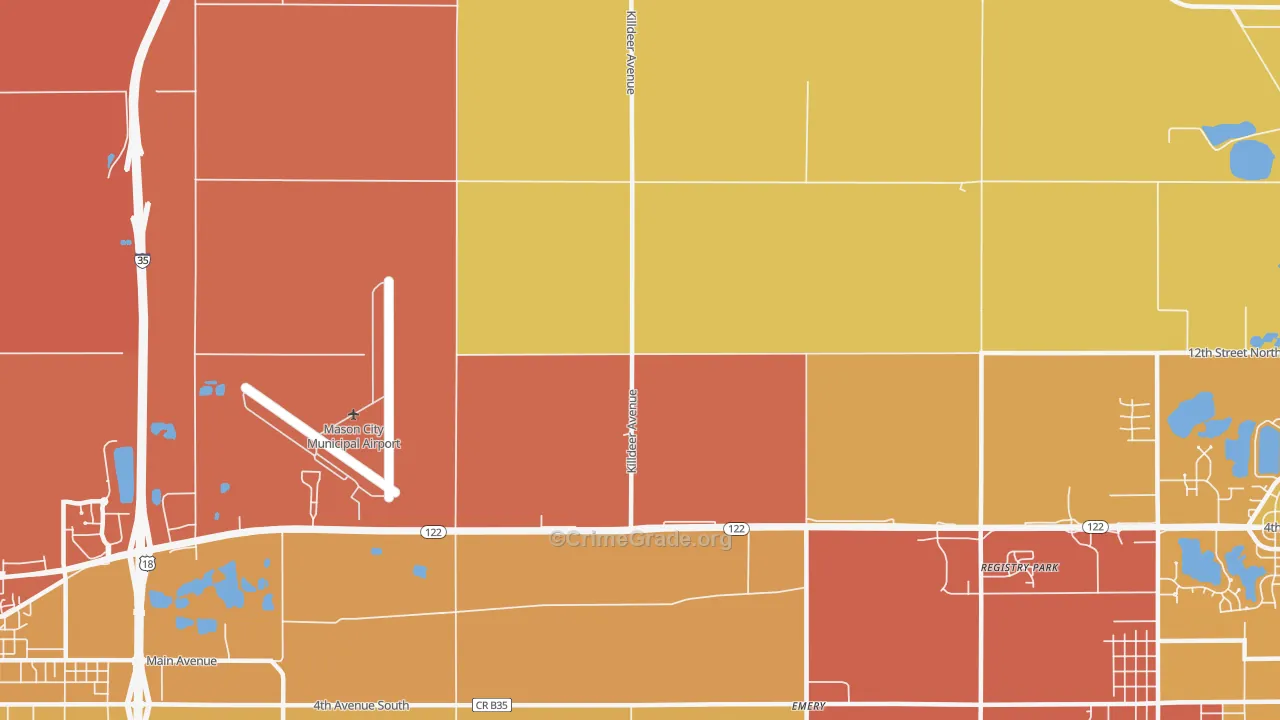 Emery, IA Map of Drug-Related Crime Rates