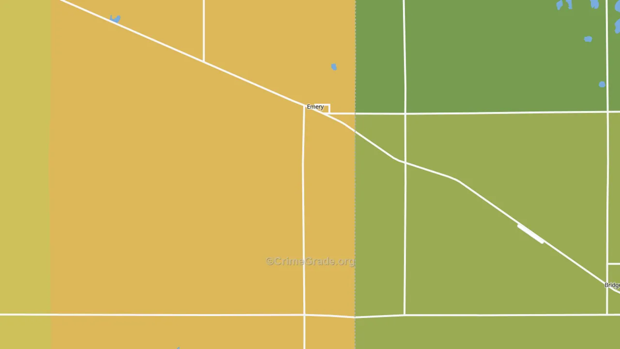 Emery, SD Map of Drug-Related Crime Rates