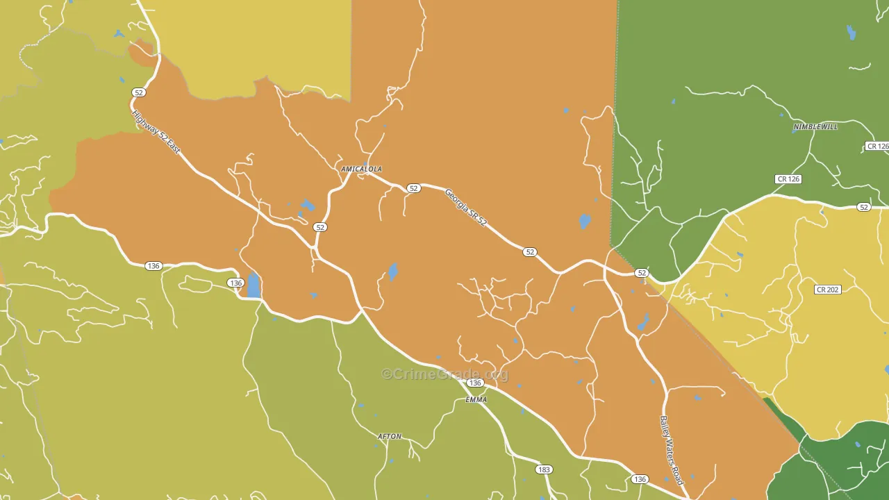 Emma, GA Map of Drug-Related Crime Rates