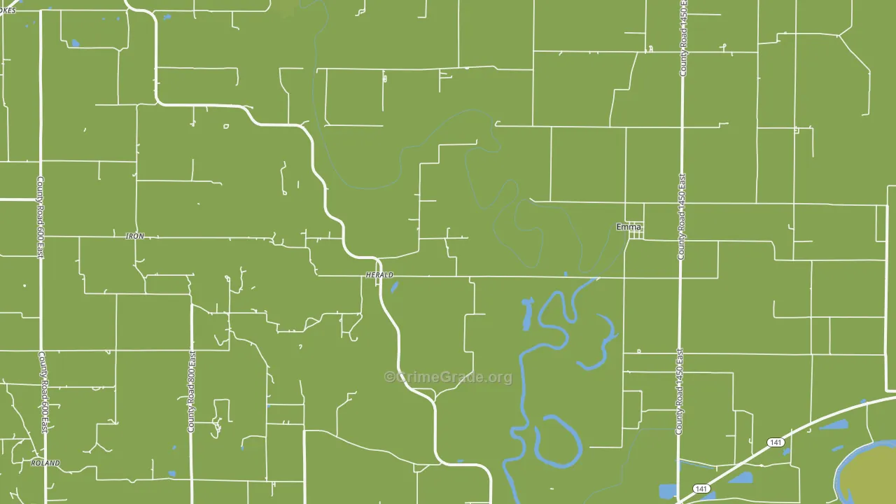 Emma, IL Map of Drug-Related Crime Rates