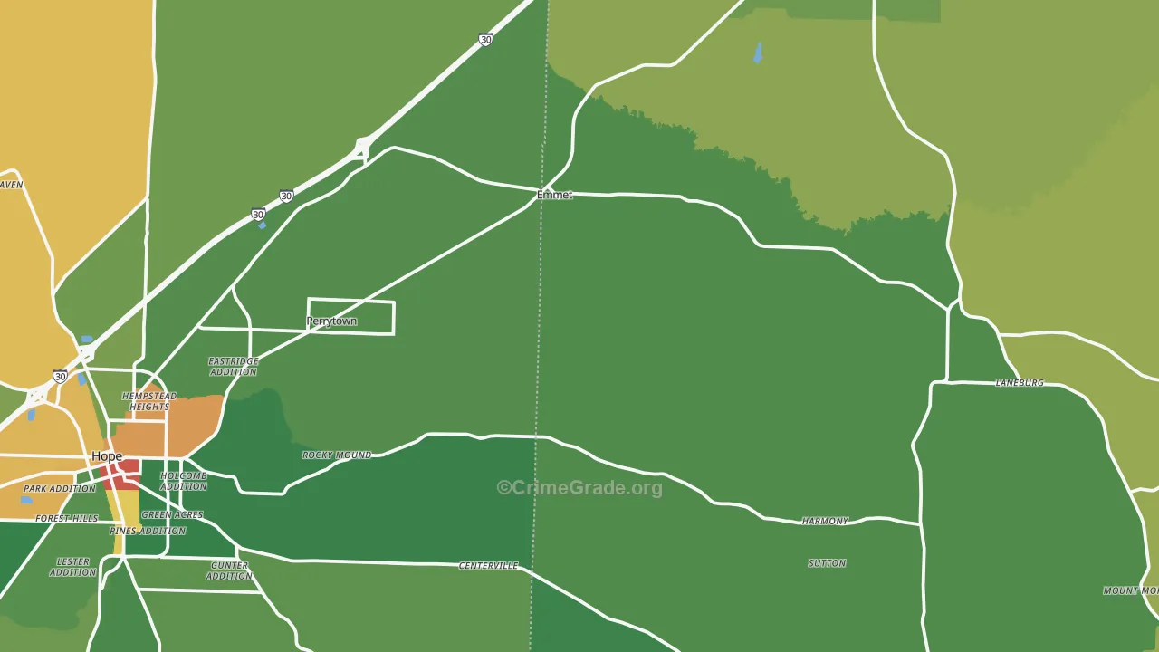 Emmet, AR Map of Drug-Related Crime Rates