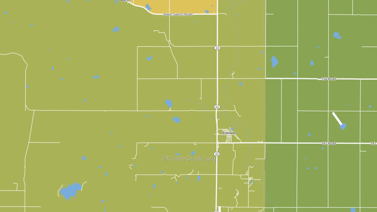 Emmett, KS Map of Drug-Related Crime Rates