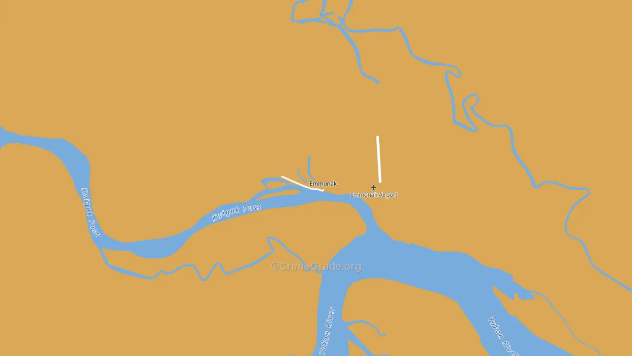 Emmonak, AK Map of Drug-Related Crime Rates