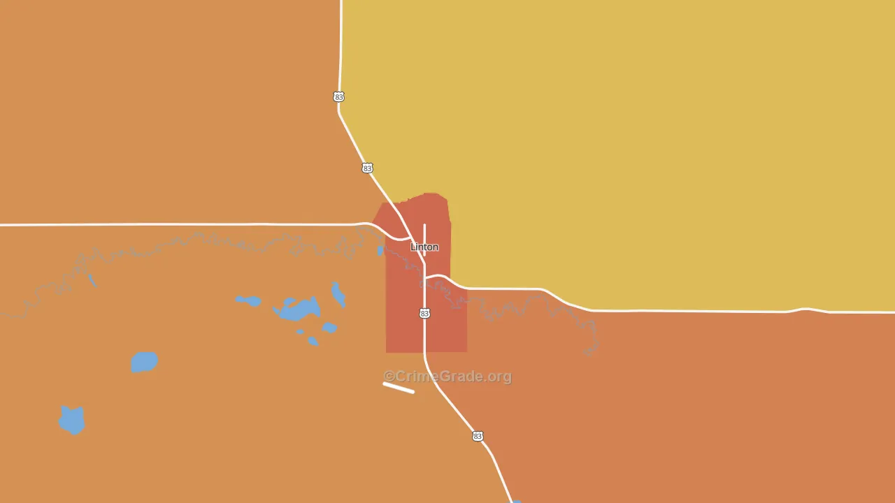 Emmons County, ND Map of Drug-Related Crime Rates