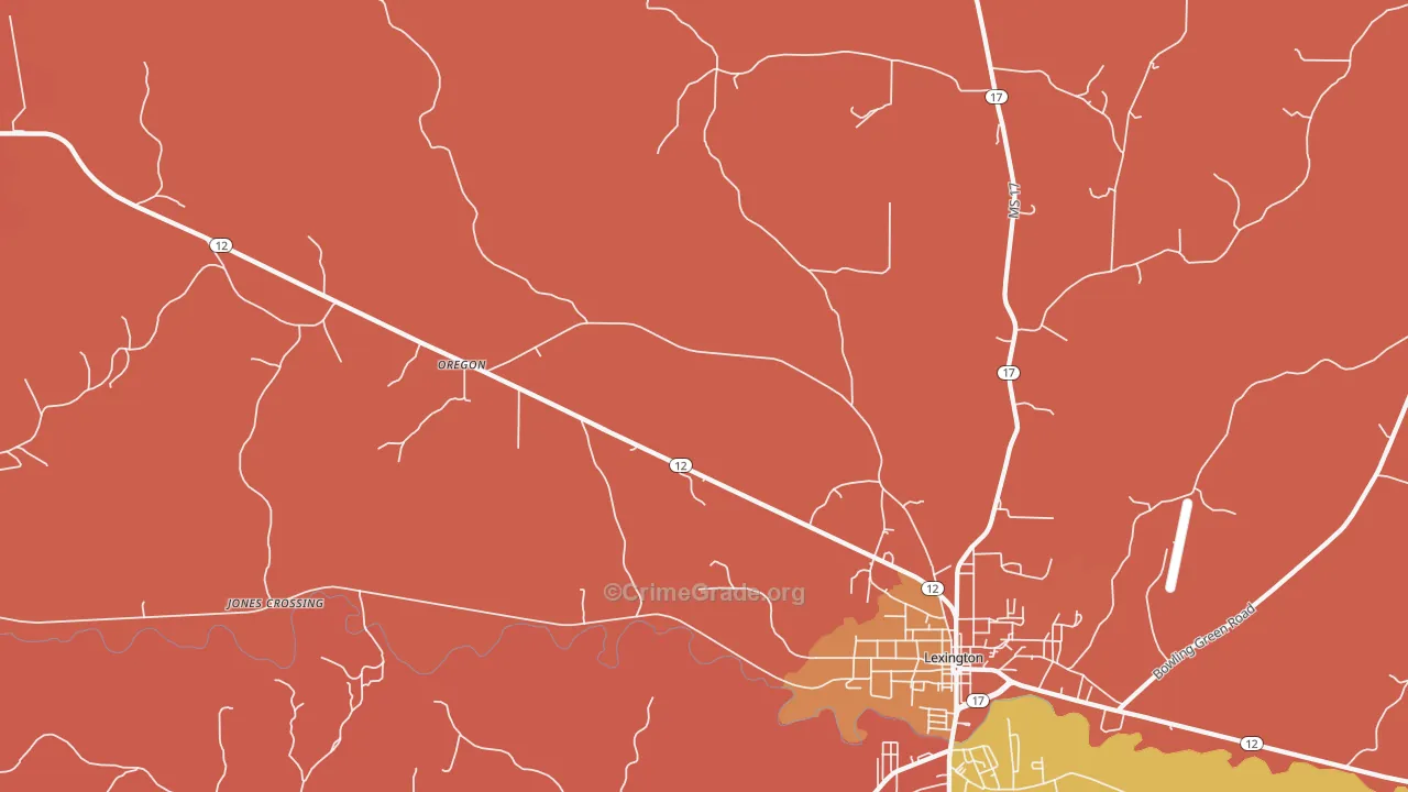 Emory, MS Map of Drug-Related Crime Rates