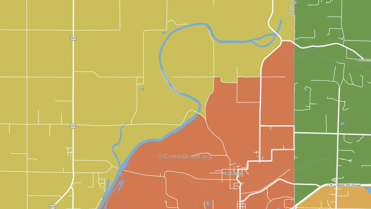 Empire City, KS Map of Drug-Related Crime Rates