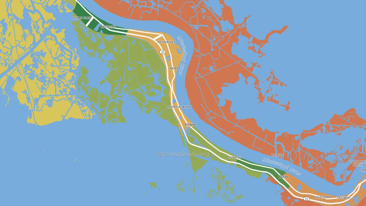 Empire, LA Map of Drug-Related Crime Rates