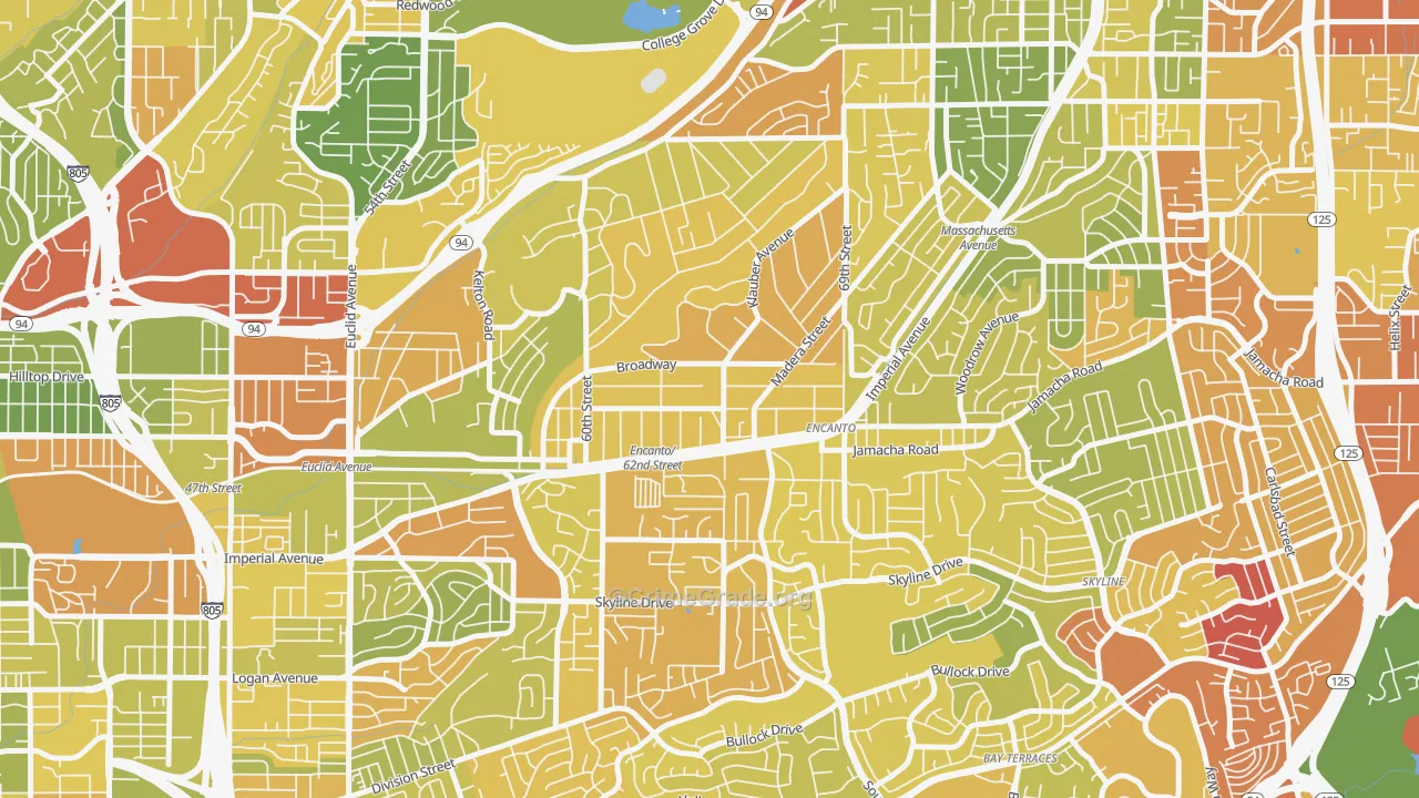 Encanto, San Diego, CA Map of Drug-Related Crime Rates