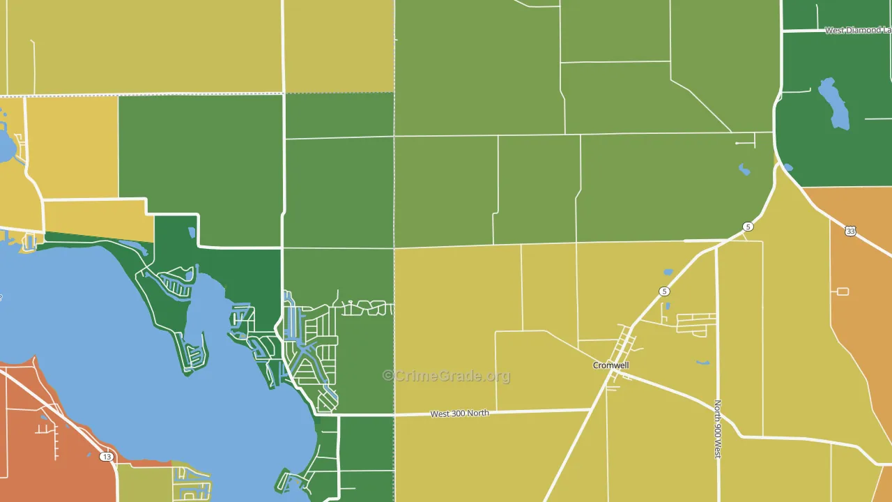 Enchanted Hills, IN Map of Drug-Related Crime Rates