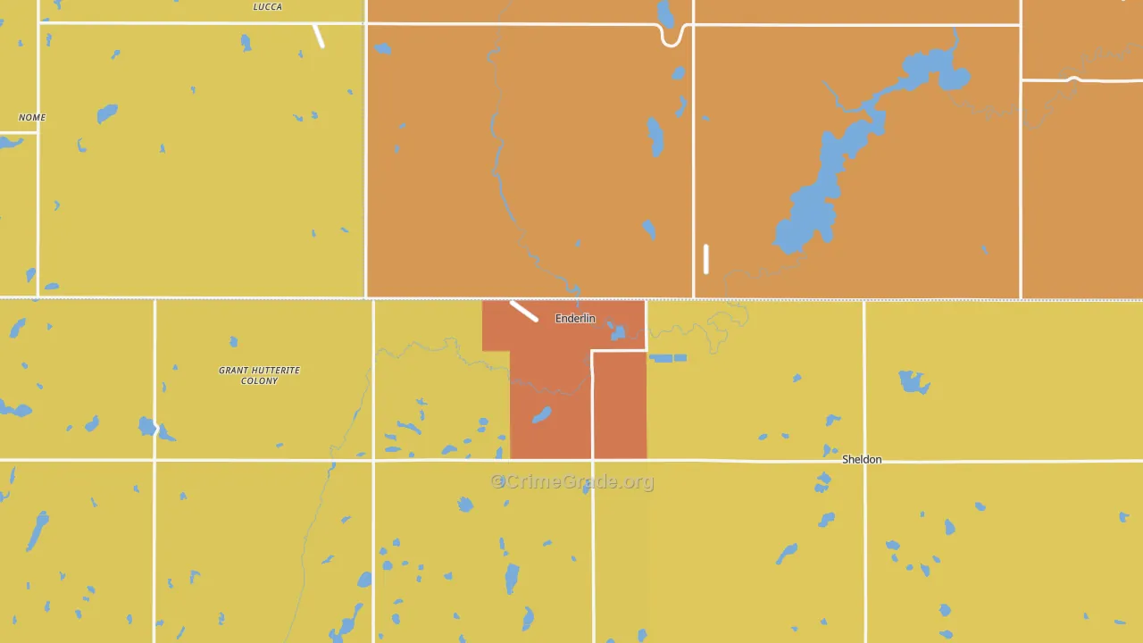 Enderlin, ND Map of Drug-Related Crime Rates