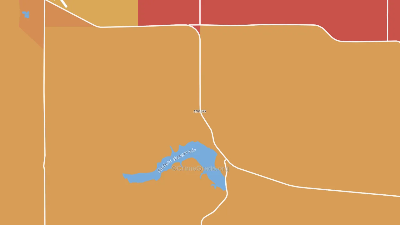 Enders, NE Map of Drug-Related Crime Rates